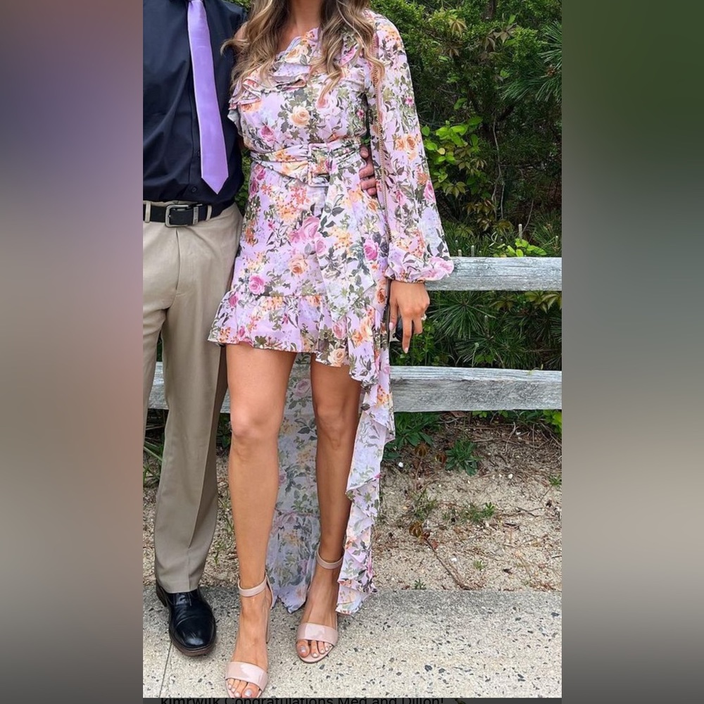 Purple floral dress